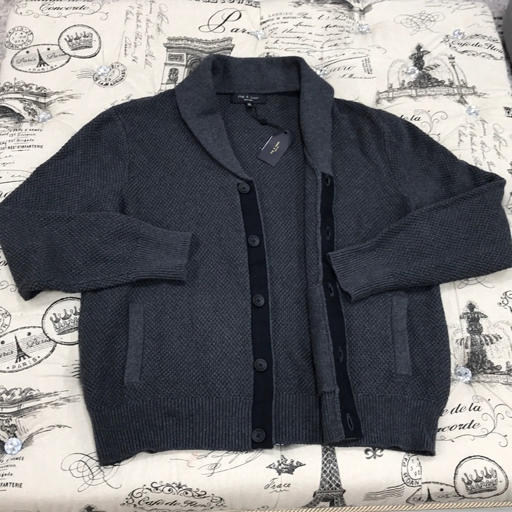 🎁 Rag & Bone Cardiff Shawl Cardigan - Picture 5 of 8